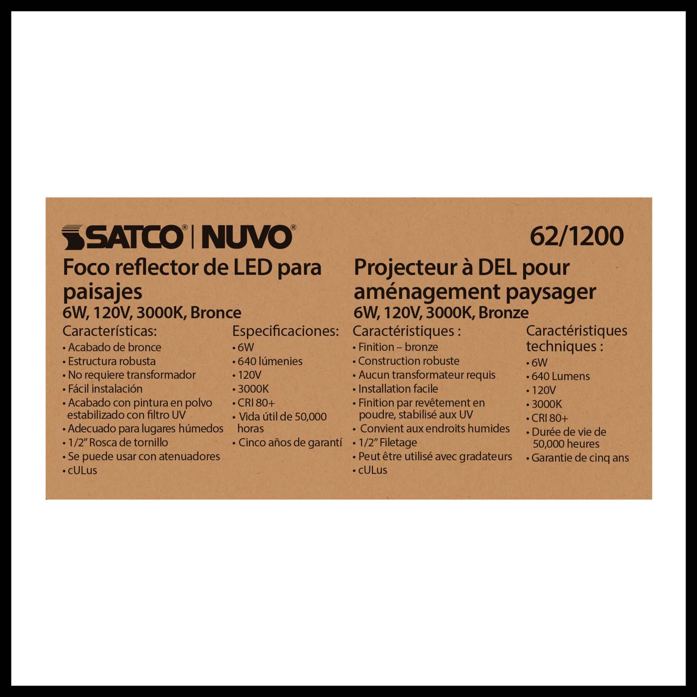 LED 6W LANDSCAPE FLOOD - 62-1200