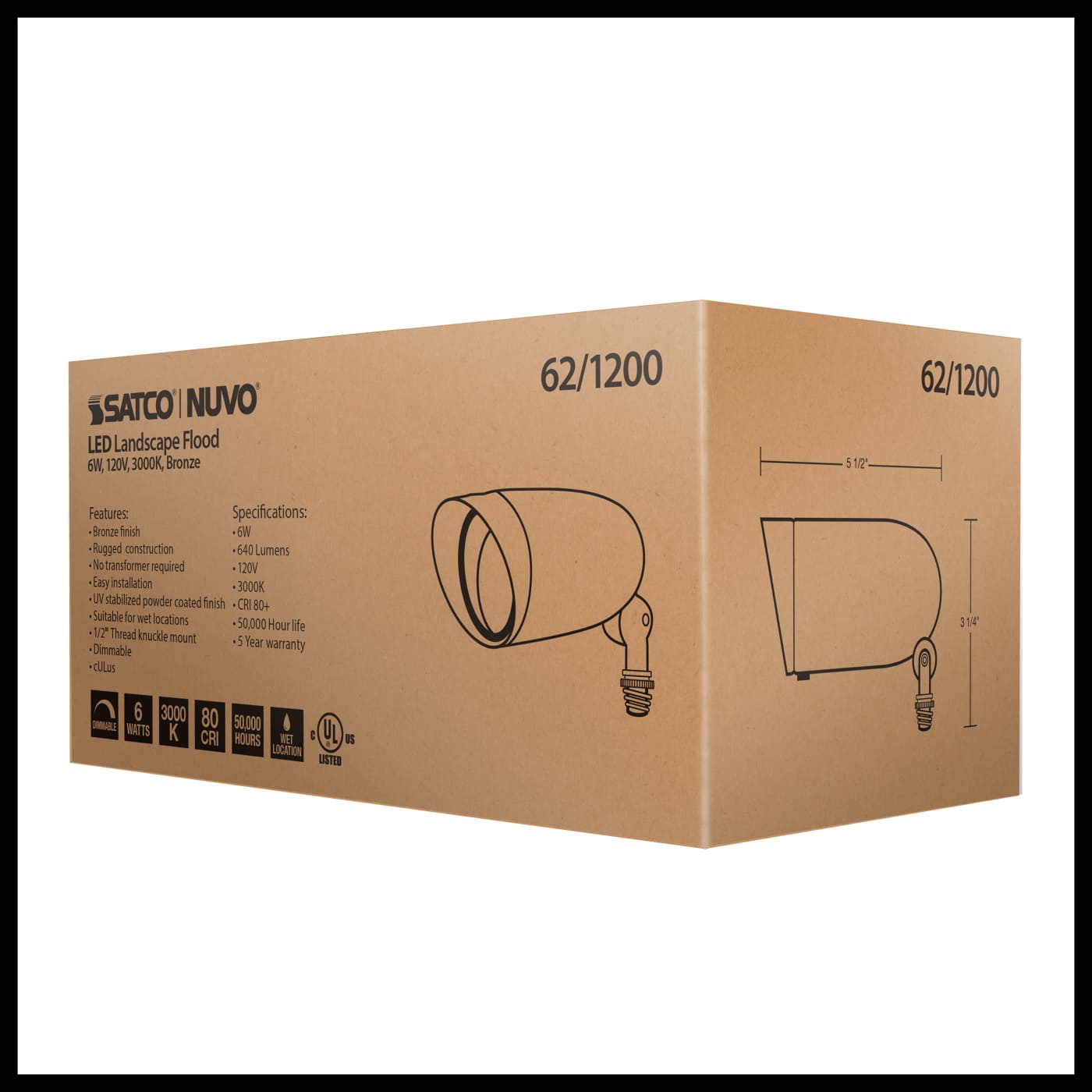 LED 6W LANDSCAPE FLOOD - 62-1200