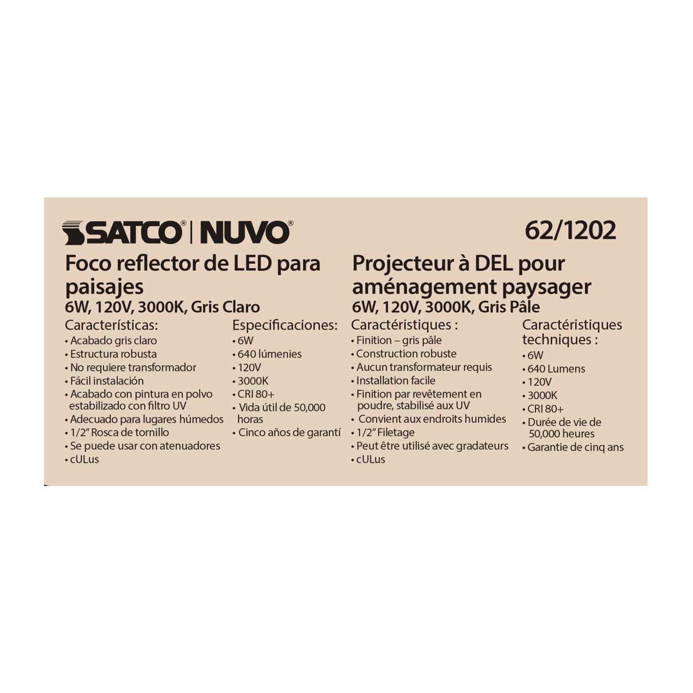 LED 6W LANDSCAPE FLOOD - 62-1202