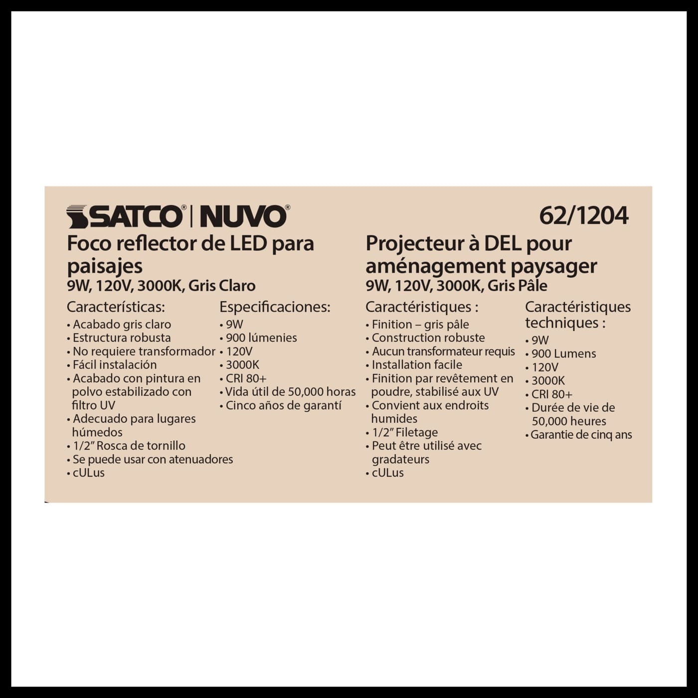 LED 9W LANDSCAPE FLOOD - 62-1204