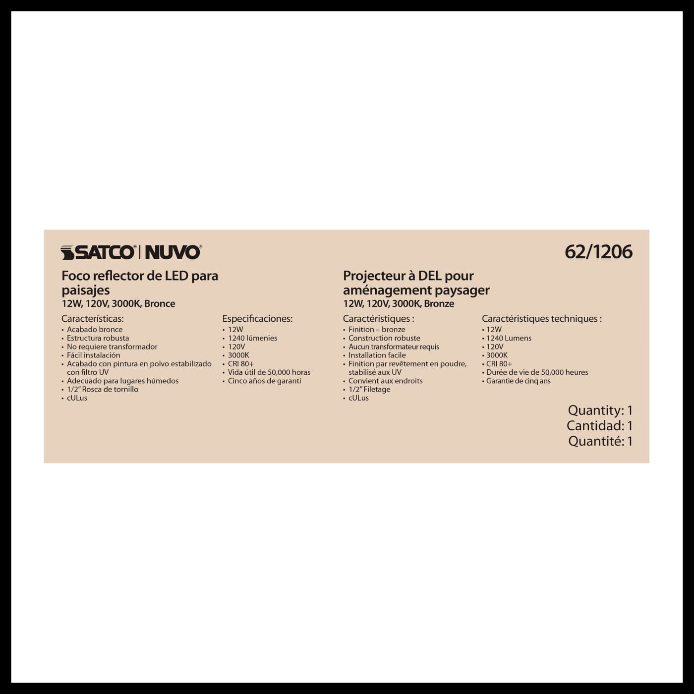 LED 12W LANDSCAPE FLOOD - 62-1206