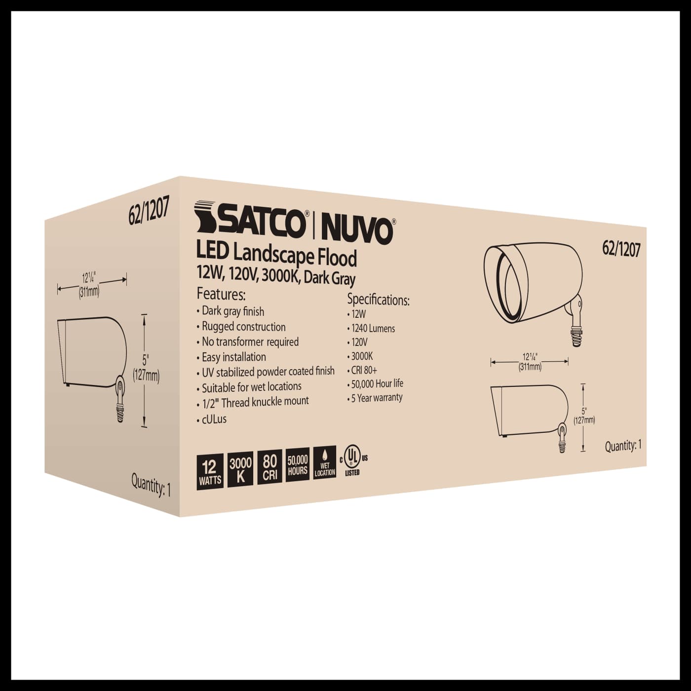 LED 12W LANDSCAPE FLOOD - 62-1207