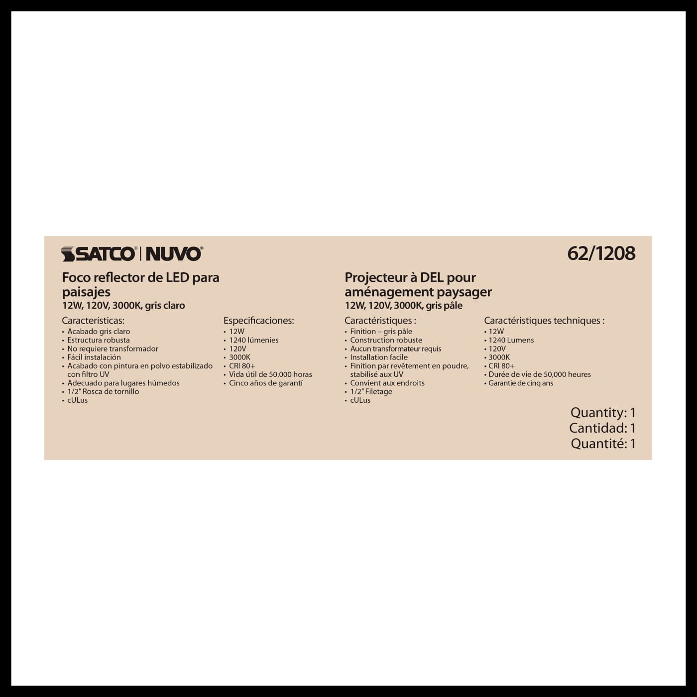 LED 12W LANDSCAPE FLOOD - 62-1208