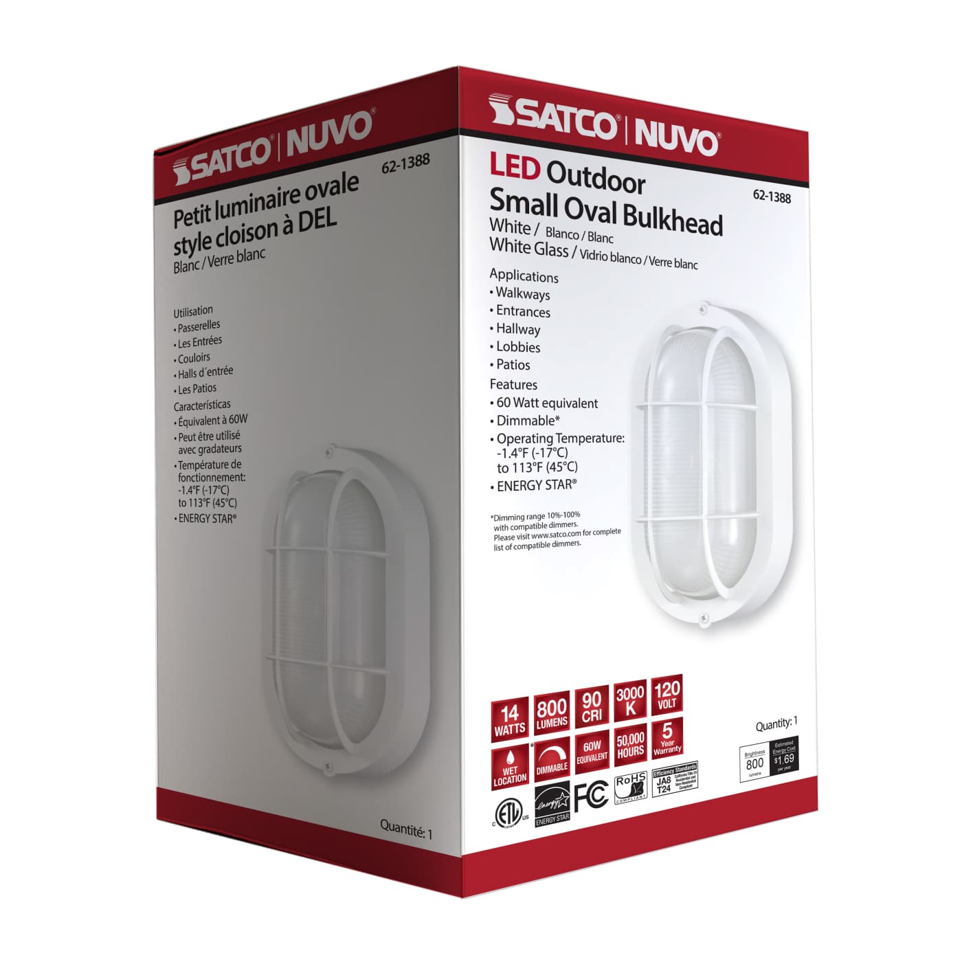 LED SMALL OVAL BULK HEAD - 62-1388