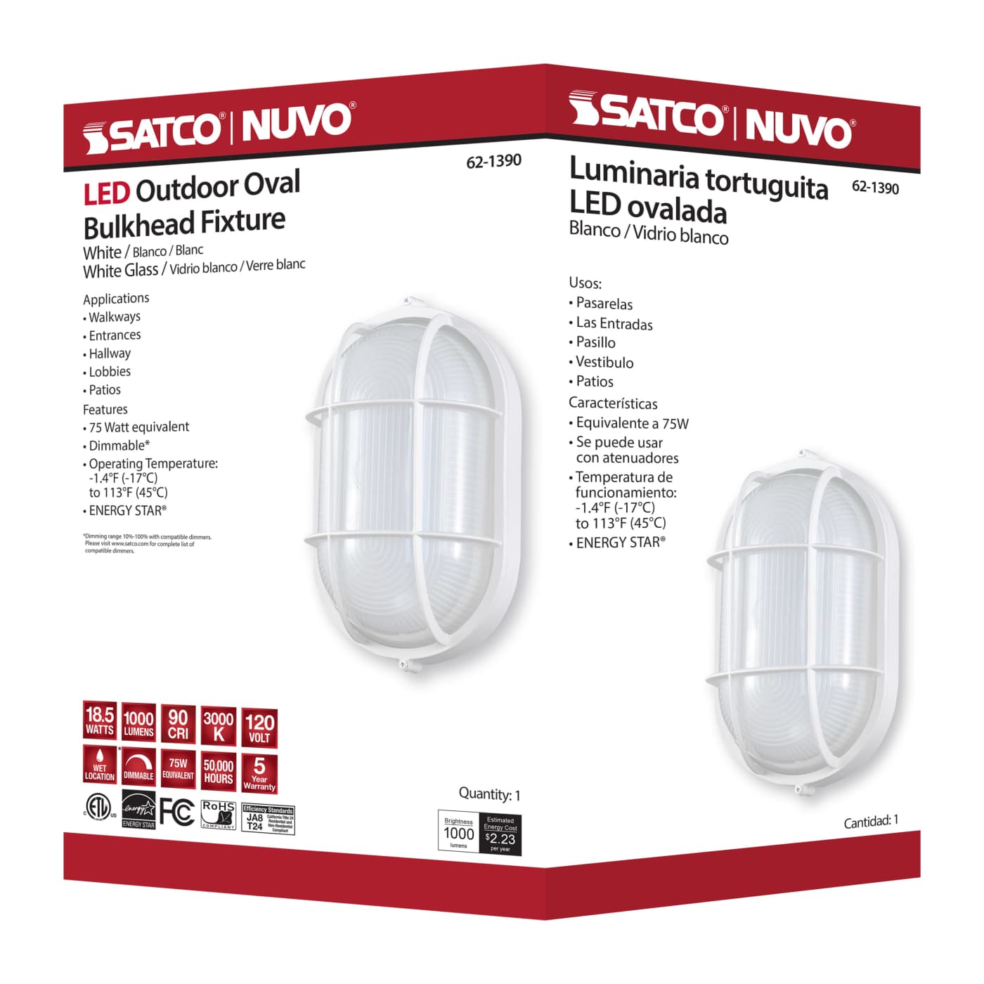 LED OVAL BULK HEAD - 62-1390