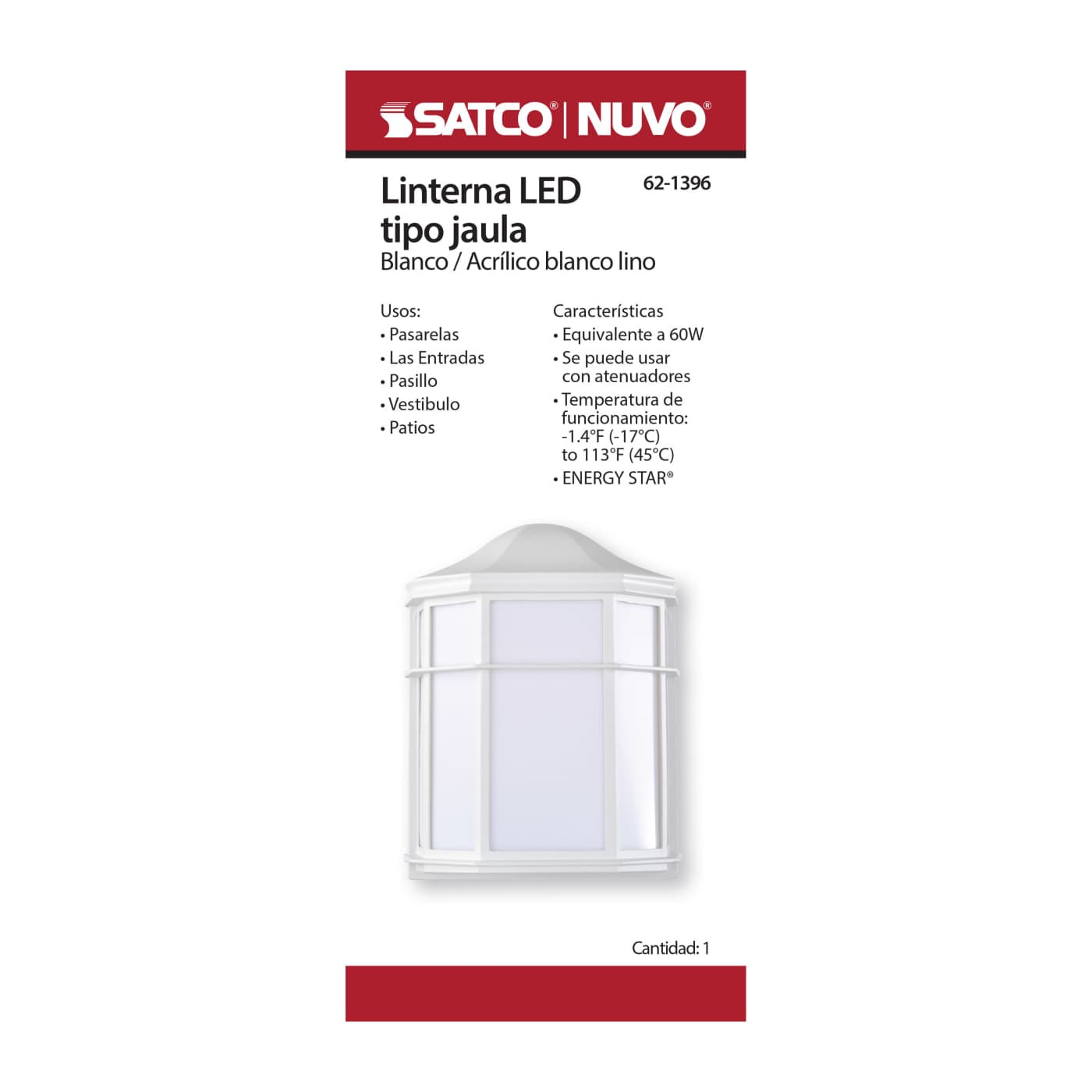 LED CAGE LANTERN - 62-1396