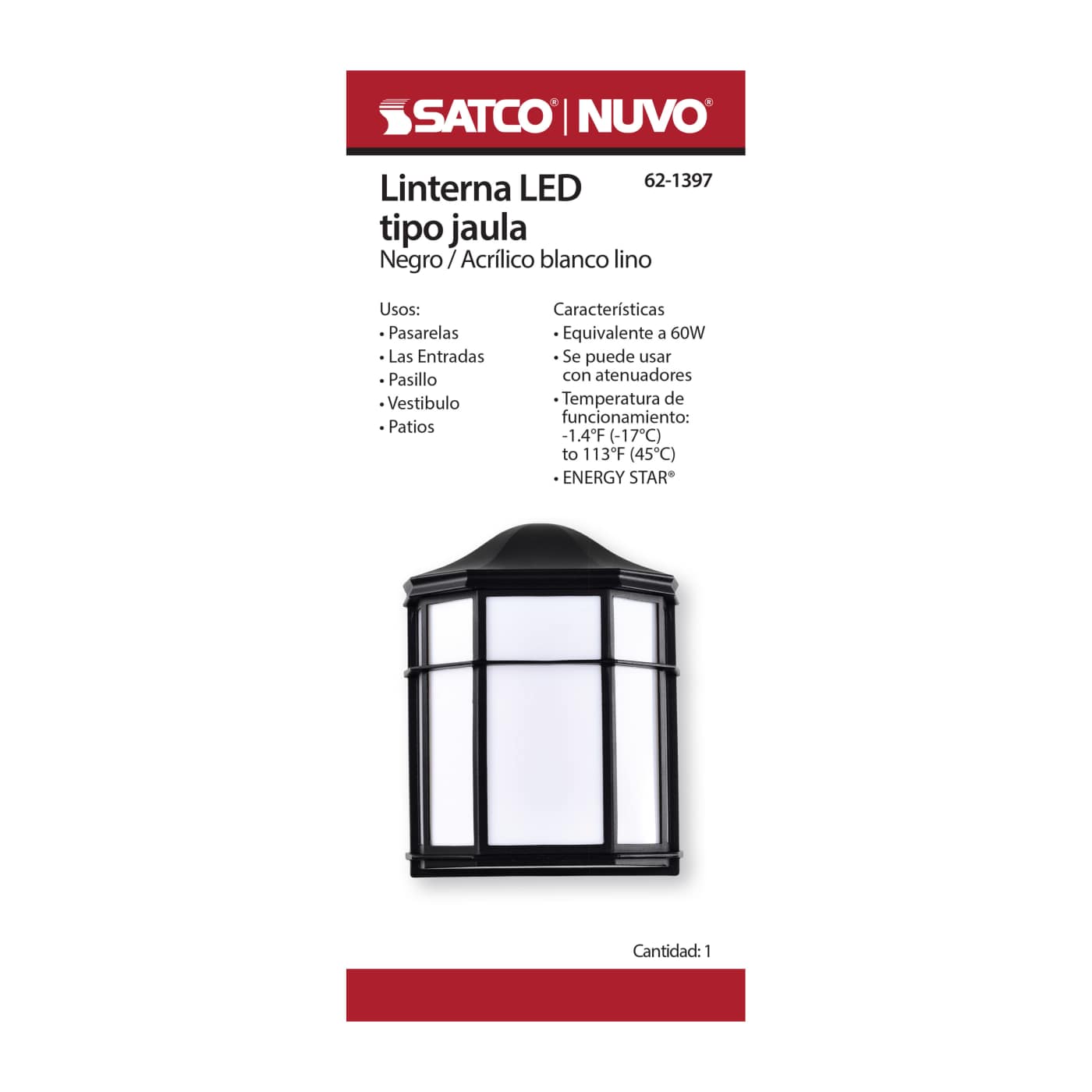 LED CAGE LANTERN - 62-1397