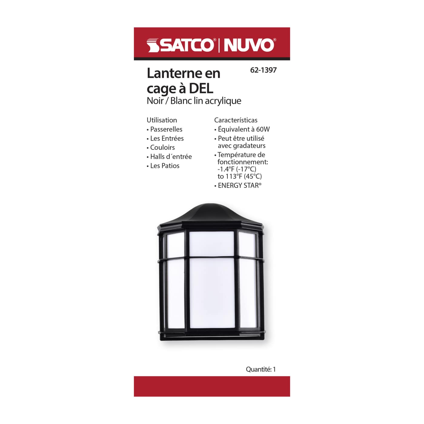 LED CAGE LANTERN - 62-1397