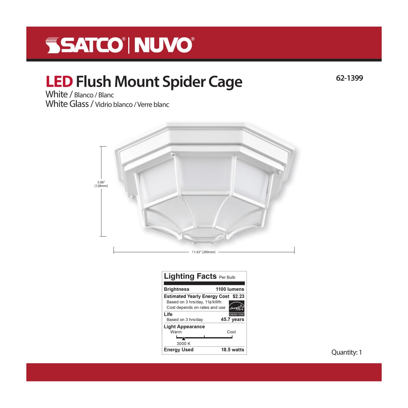 LED SPIDER CAGE - 62-1399