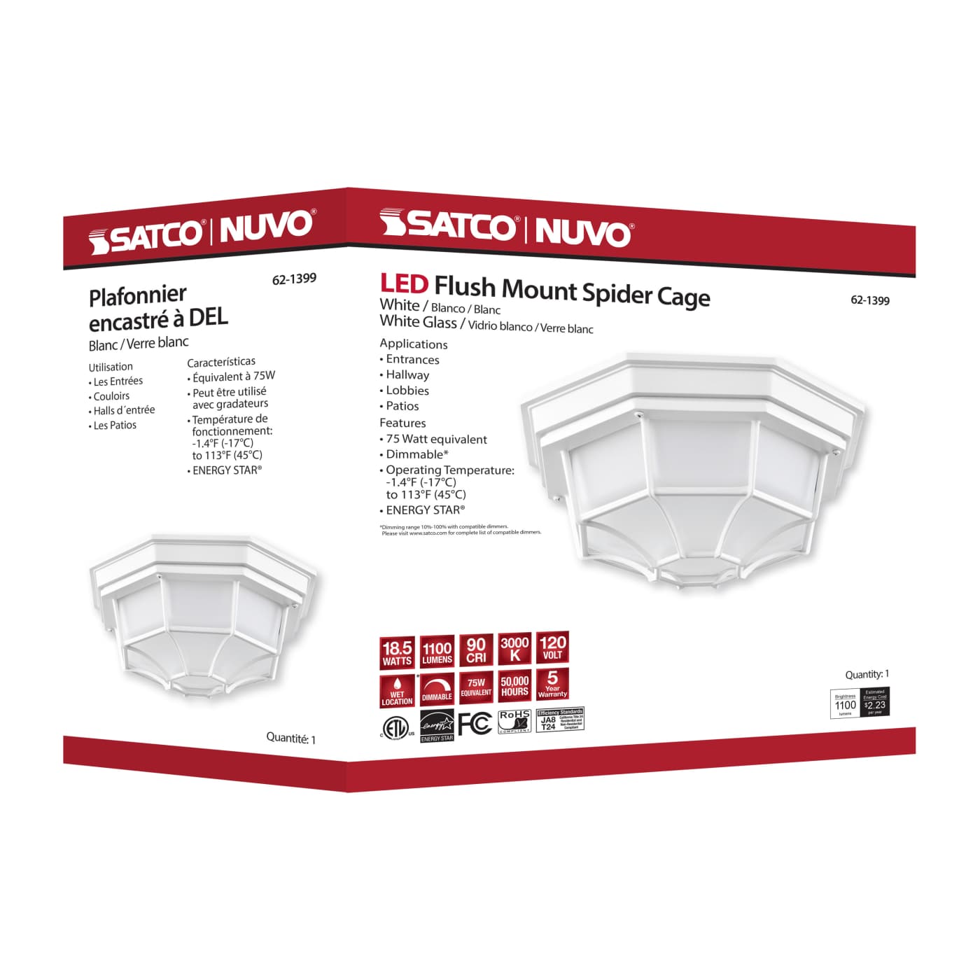 LED SPIDER CAGE - 62-1399