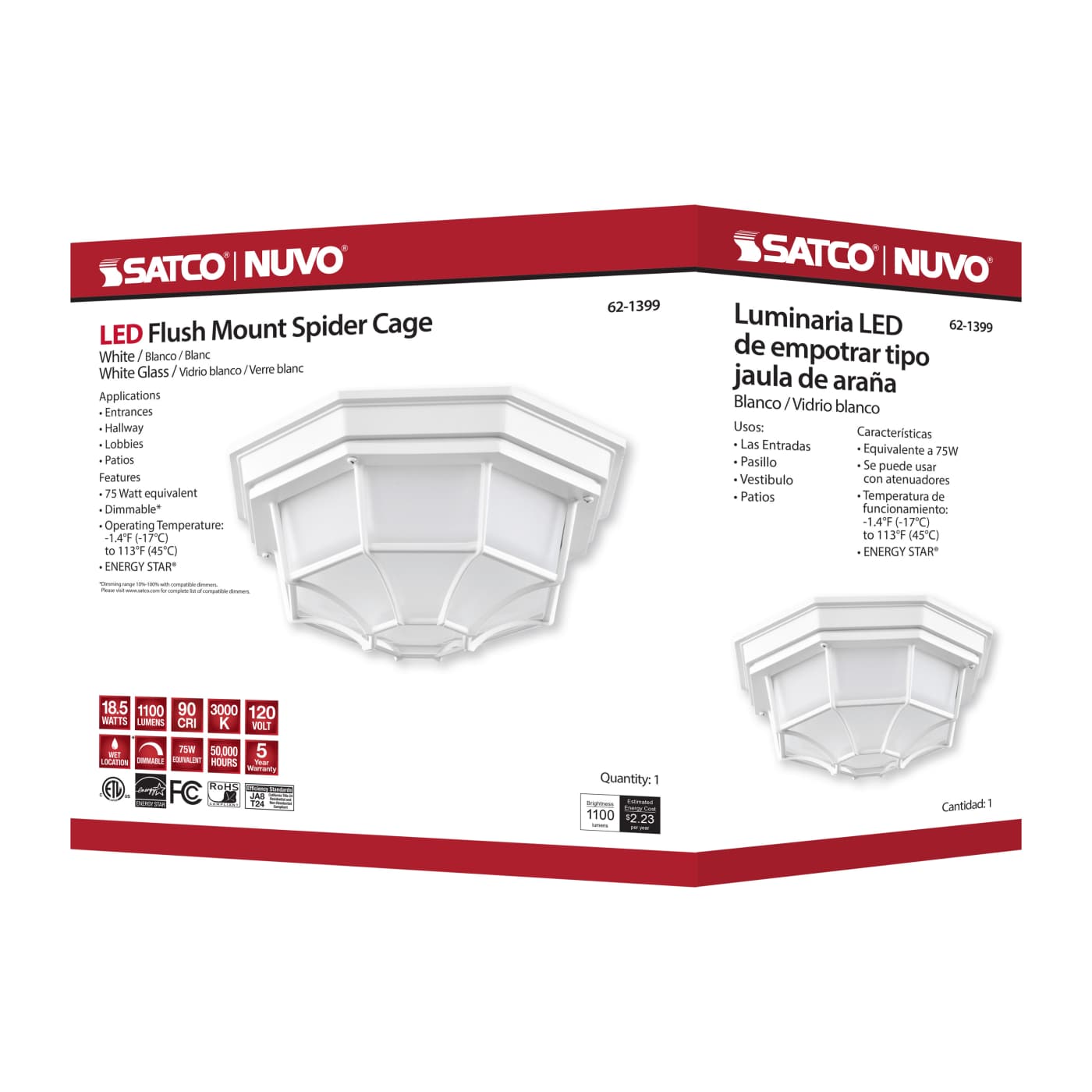 LED SPIDER CAGE - 62-1399