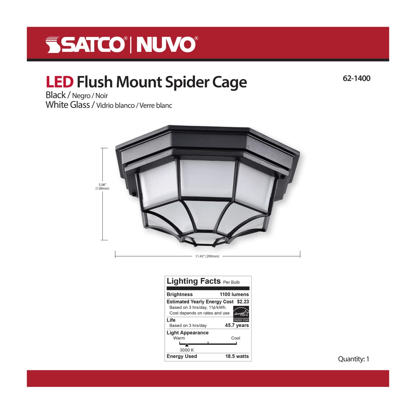 LED SPIDER CAGE - 62-1400