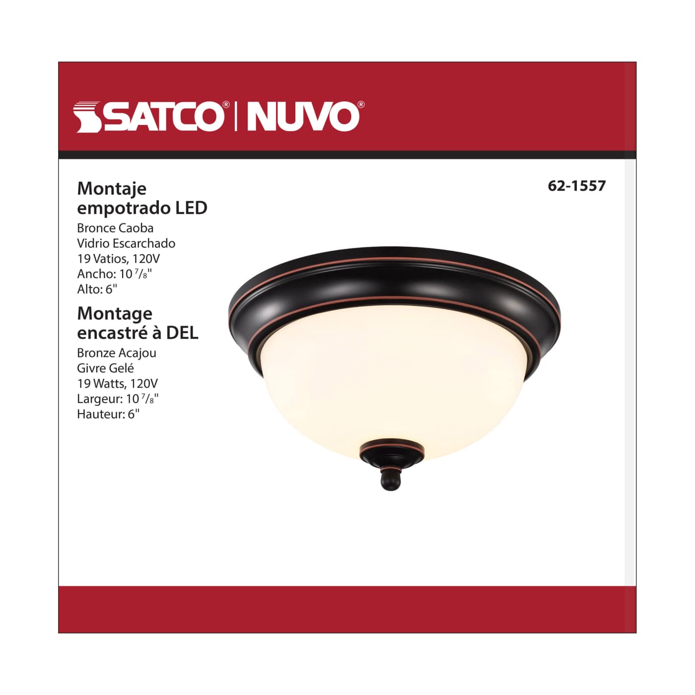 LED 19W 11" FLUSH MOUNT 3000K - 62-1557