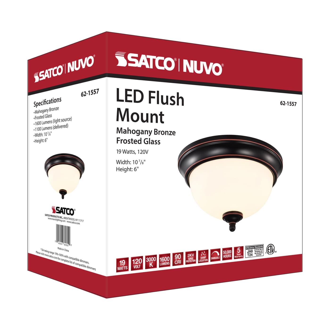 LED 19W 11" FLUSH MOUNT 3000K - 62-1557