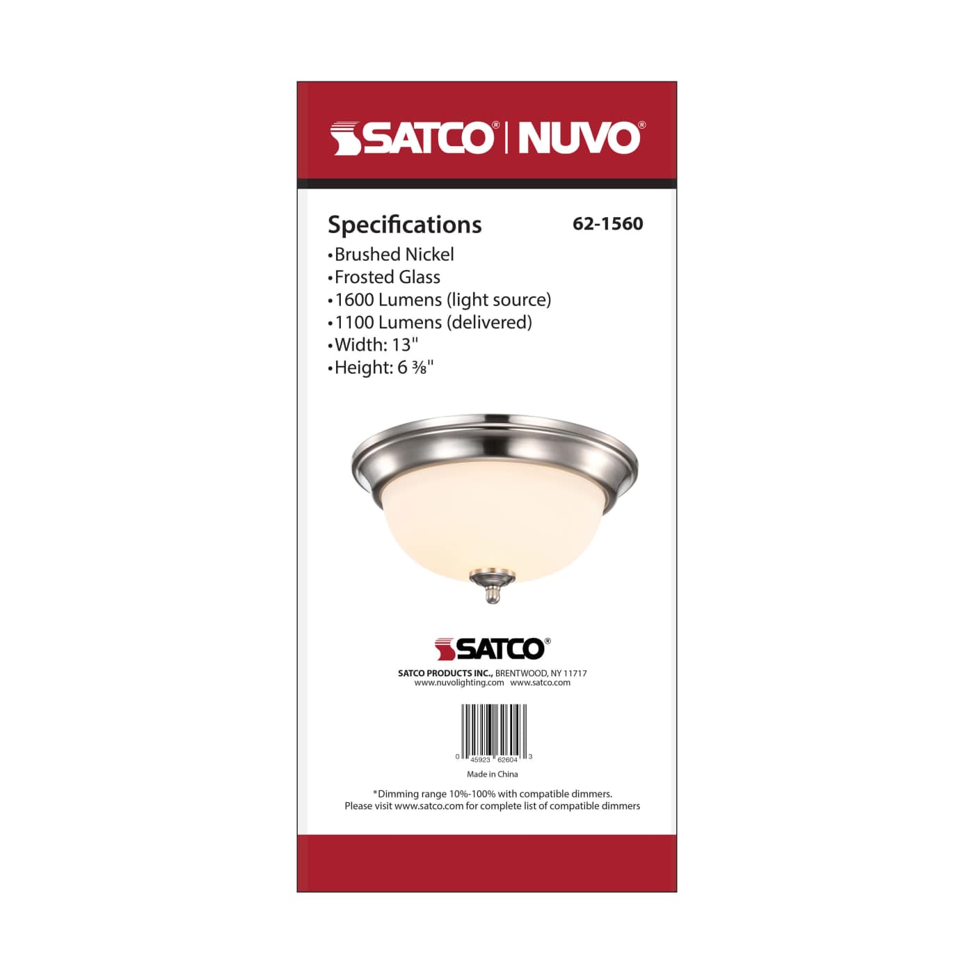 LED 19W 13" FLUSH MOUNT 3000K - 62-1560