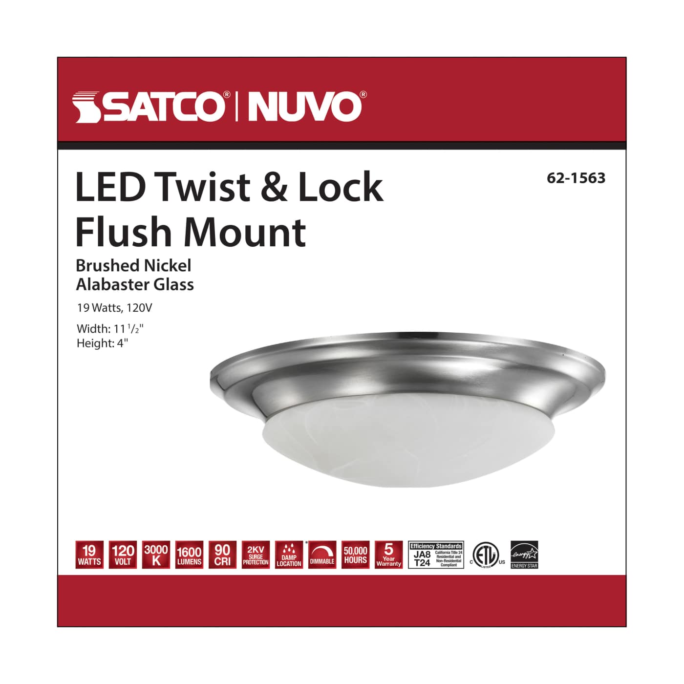 LED 19W 11" TWIST & LOCK FL - 62-1563