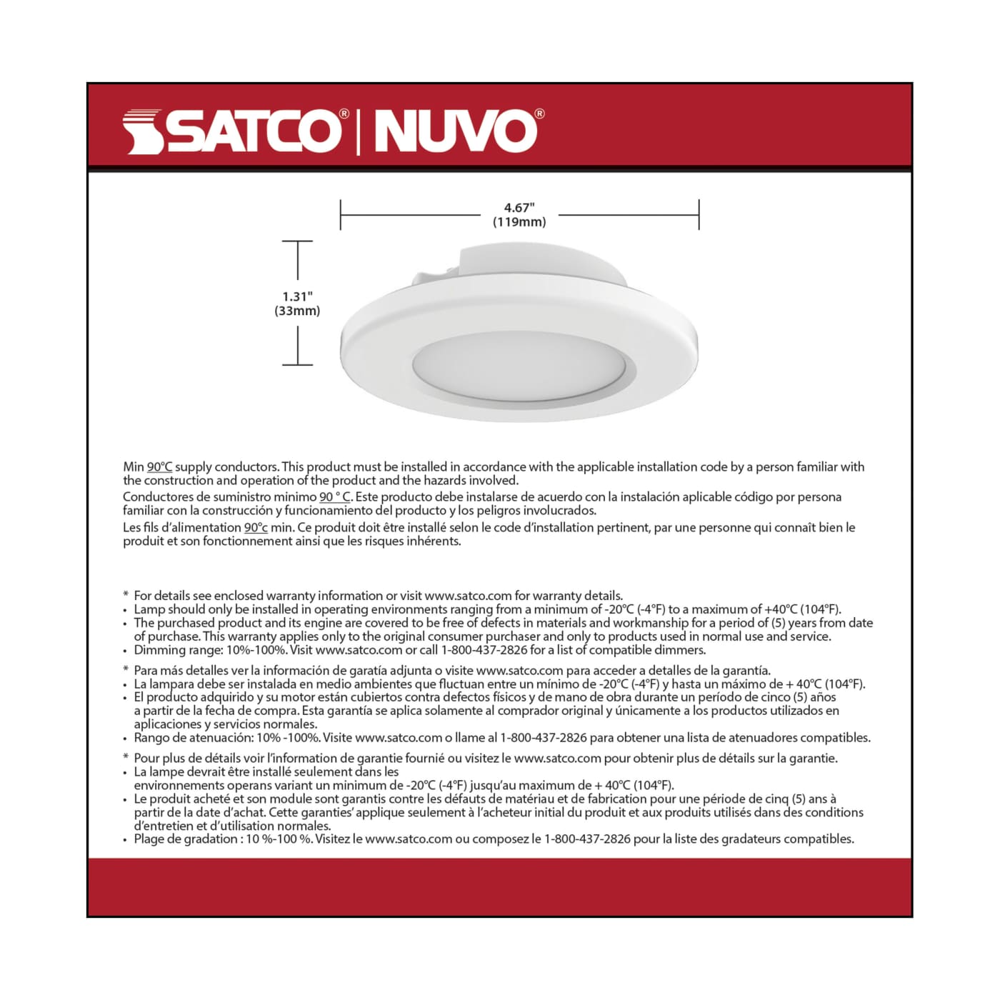 4" LED SURFACE MOUNT - WHITE - 62-1581