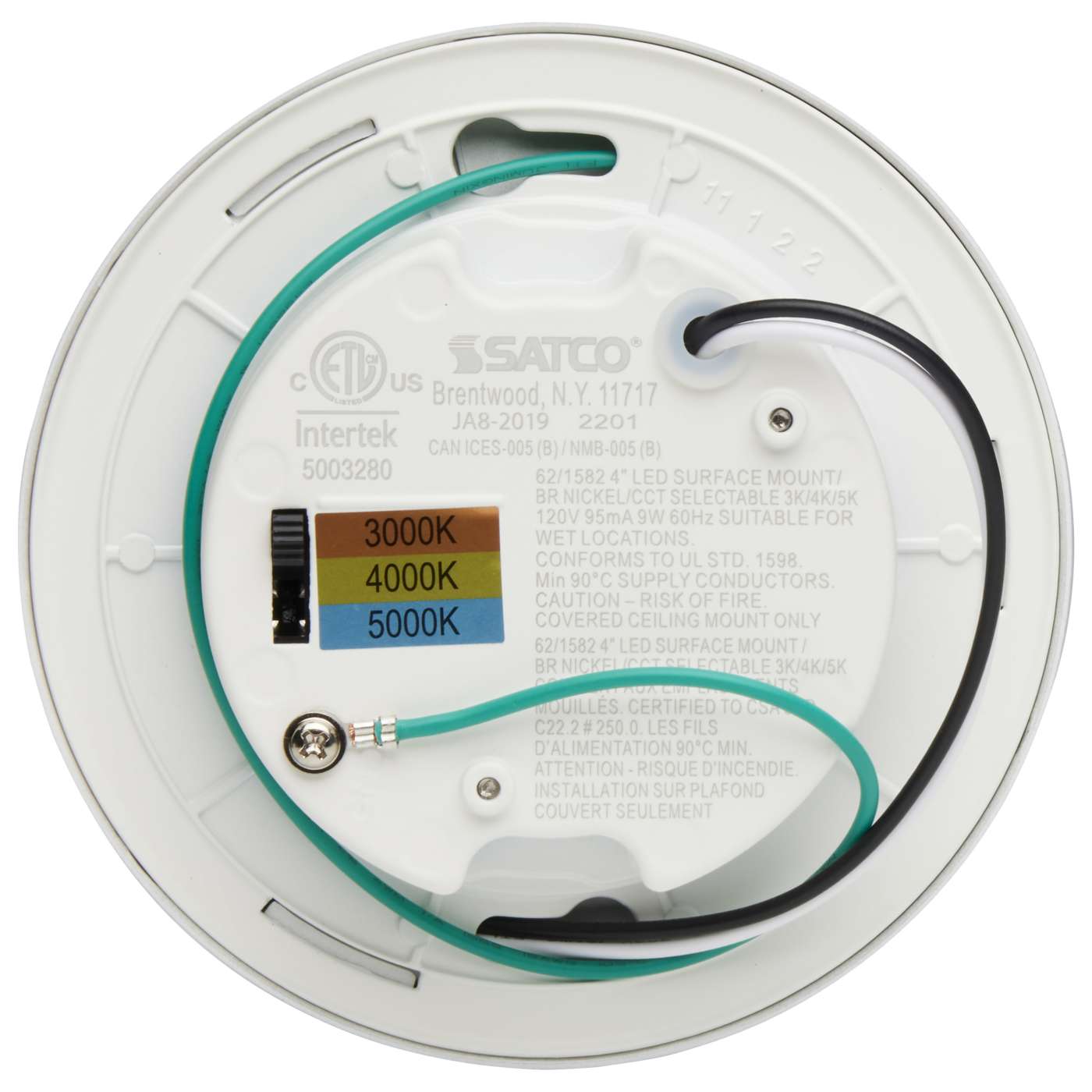 4" LED SURFACE MOUNT/BR NICKEL - 62-1582