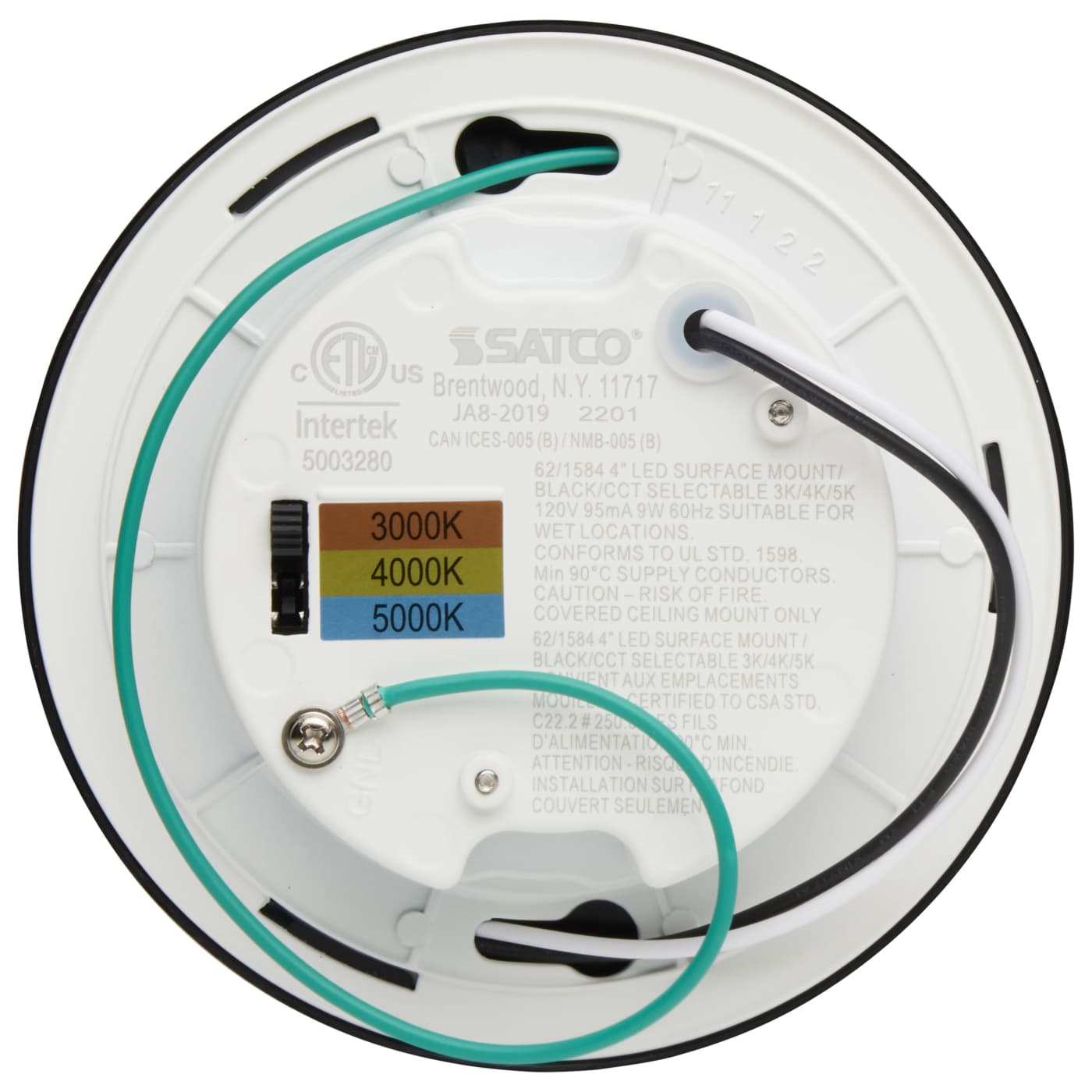 4" LED SURFACE MOUNT/BLACK - 62-1584