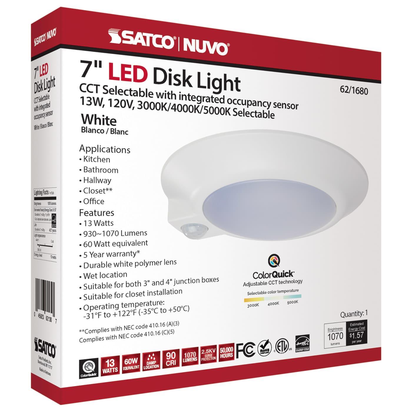 7" LED DISK LIGHT W/ OCC - 62-1680