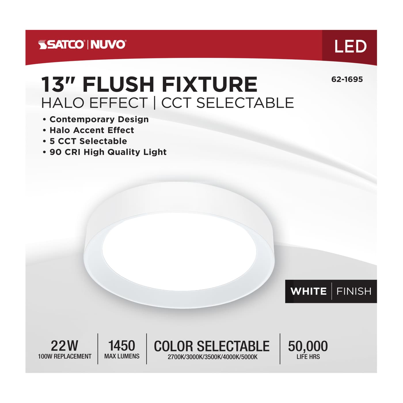 SELENE 13" LED FLUSH MOUNT - 62-1695