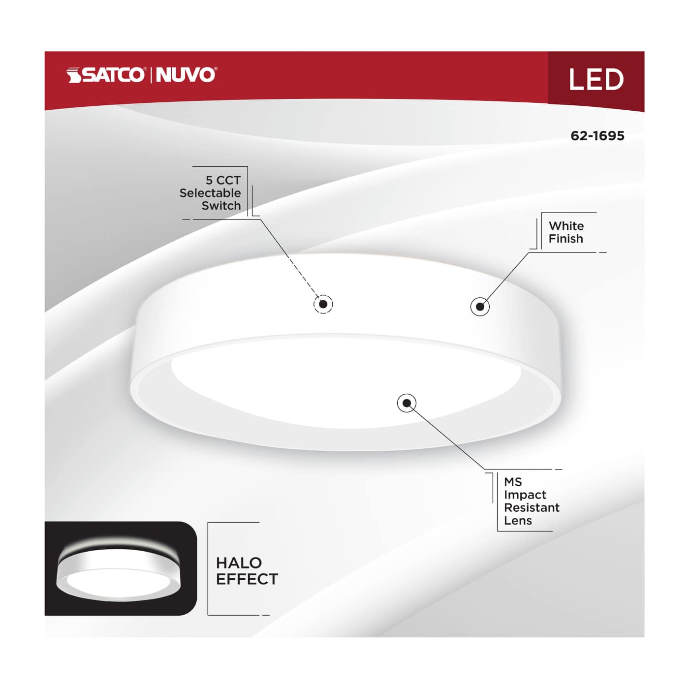 SELENE 13" LED FLUSH MOUNT - 62-1695