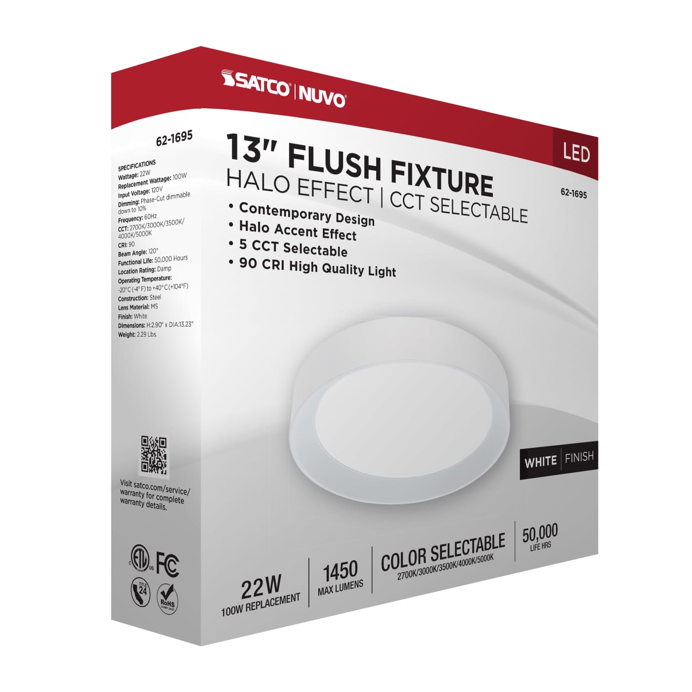 SELENE 13" LED FLUSH MOUNT - 62-1695