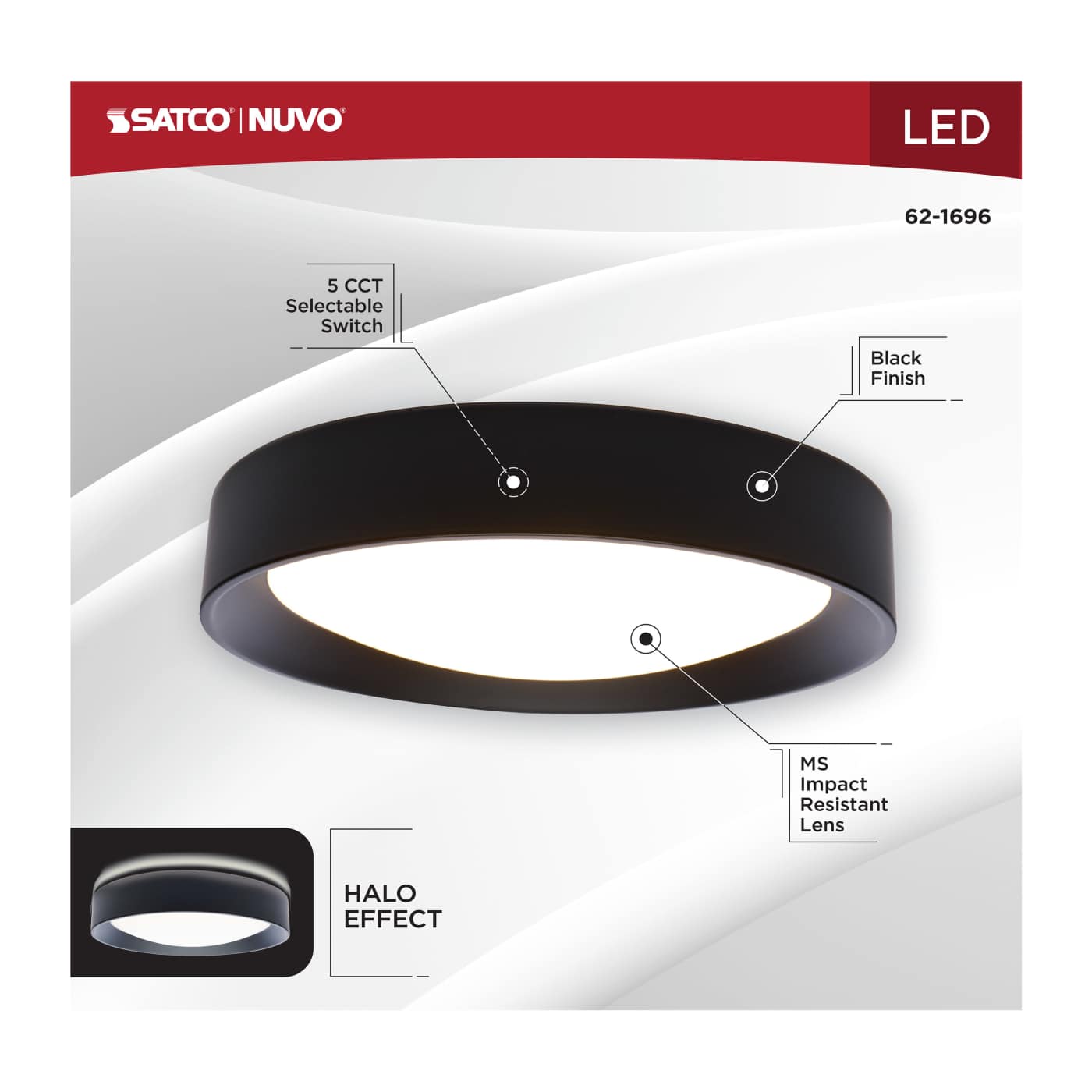 SELENE 13" LED FLUSH MOUNT - 62-1696