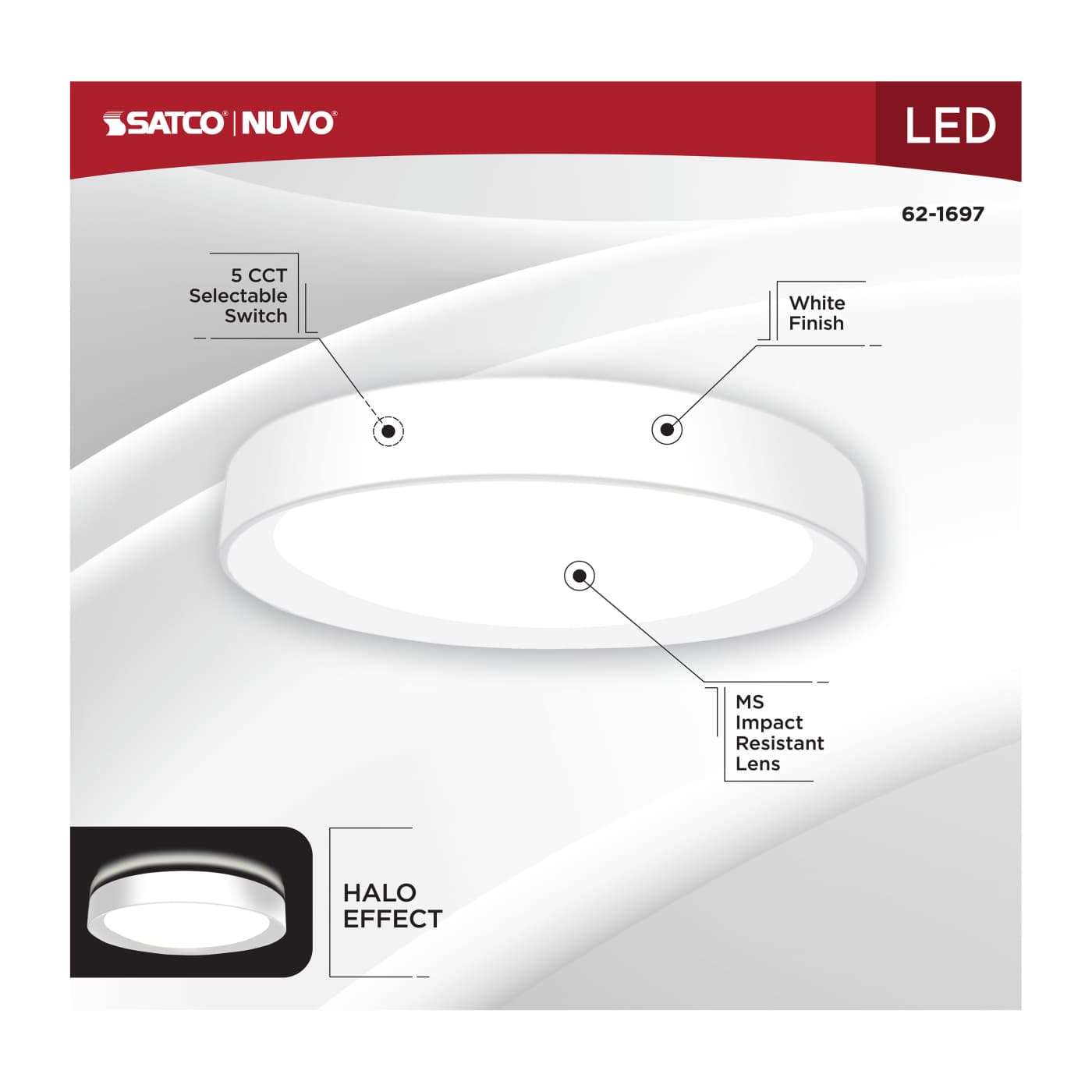 SELENE 17" LED FLUSH MOUNT - 62-1697