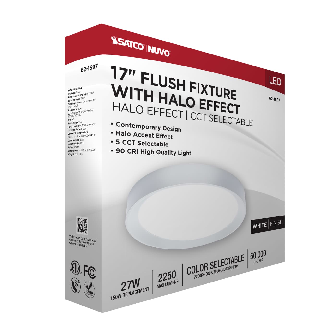 SELENE 17" LED FLUSH MOUNT - 62-1697