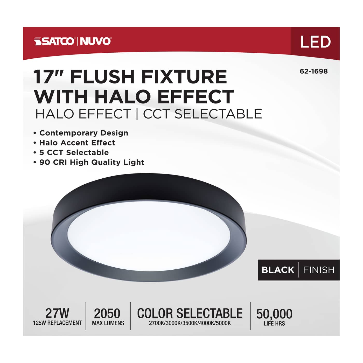 SELENE 17" LED FLUSH MOUNT - 62-1698