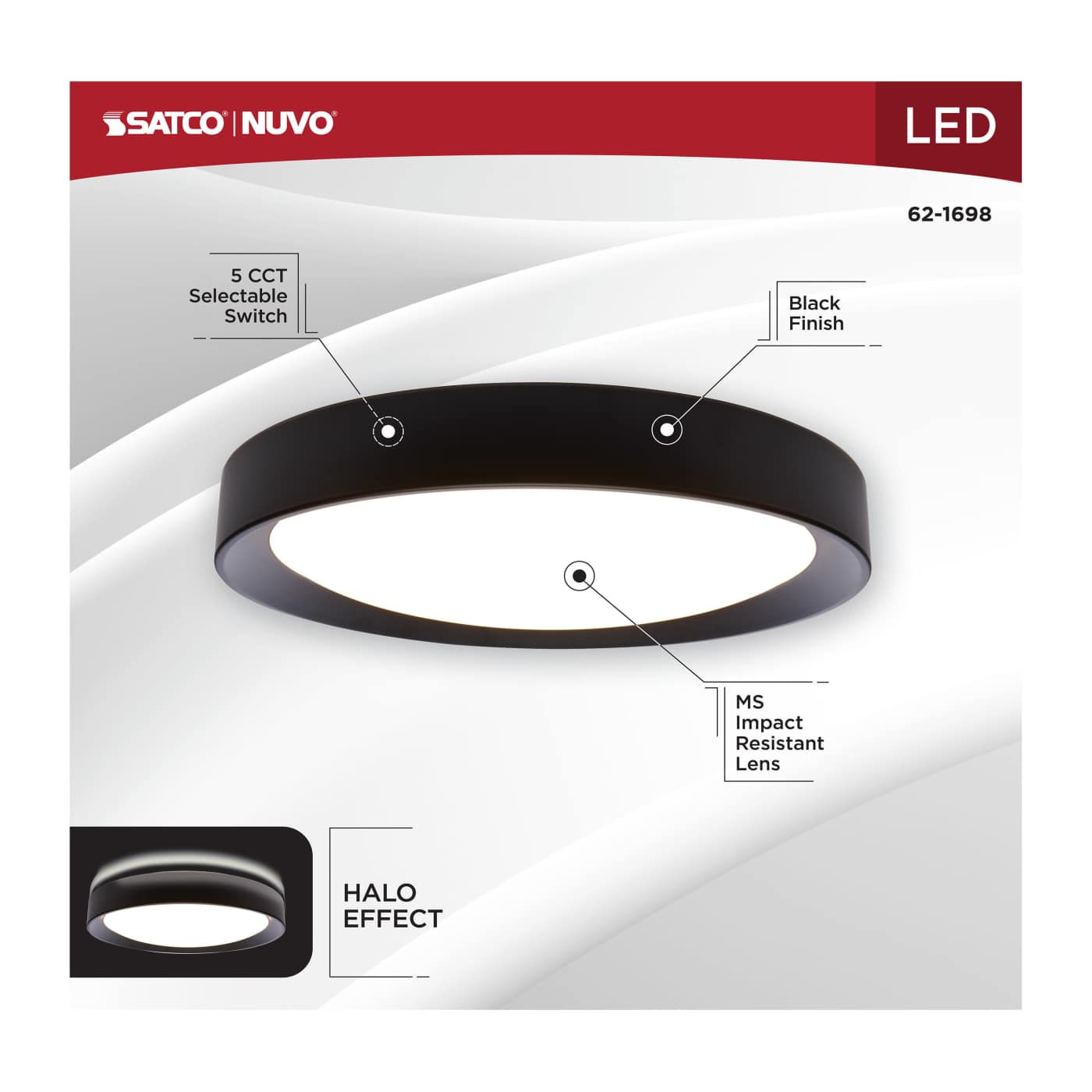 SELENE 17" LED FLUSH MOUNT - 62-1698