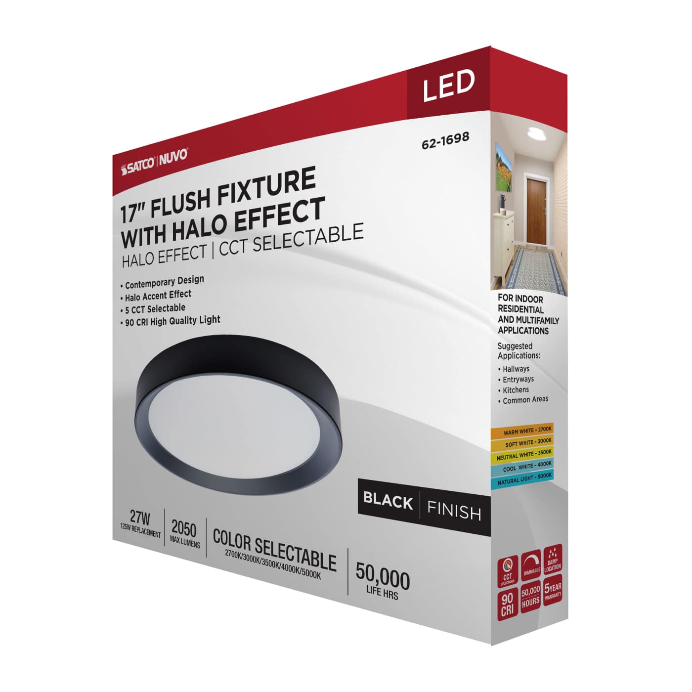 SELENE 17" LED FLUSH MOUNT - 62-1698