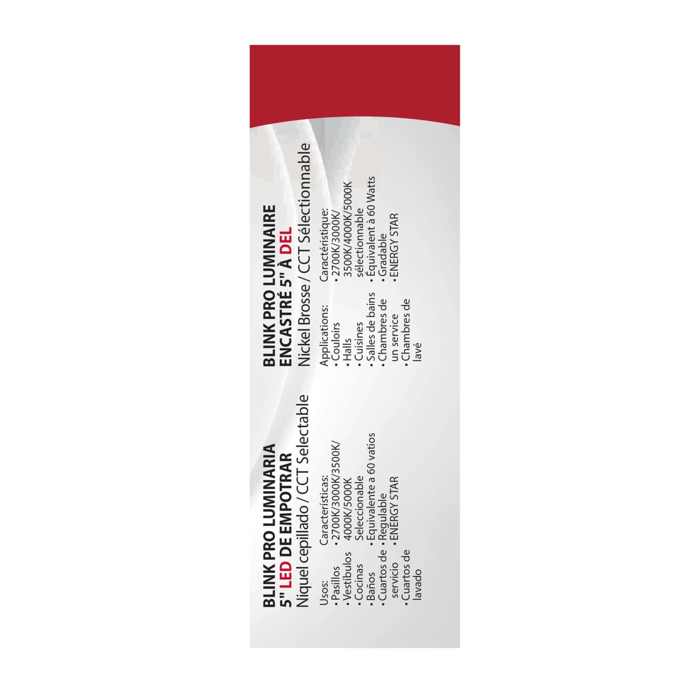 BLINK 9W LED 5" RND BR. NICKEL - 62-1703