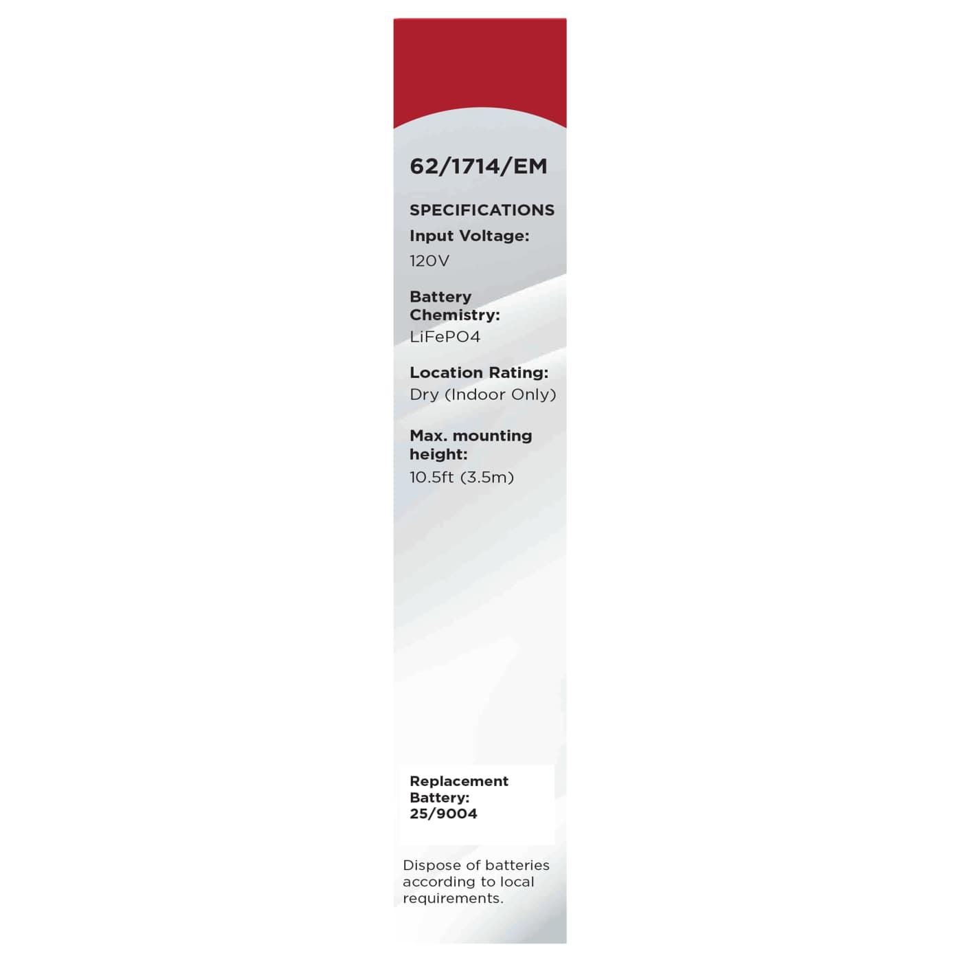 7" SQ BLINK PRO EM BATT BACKUP - 62-1714-EM