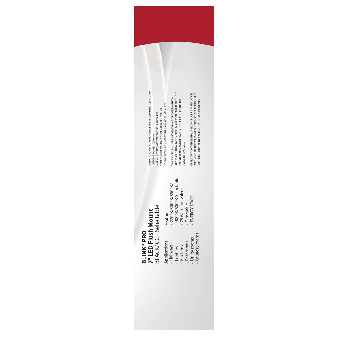 BLINK 11W LED 7" SQ BLACK - 62-1715