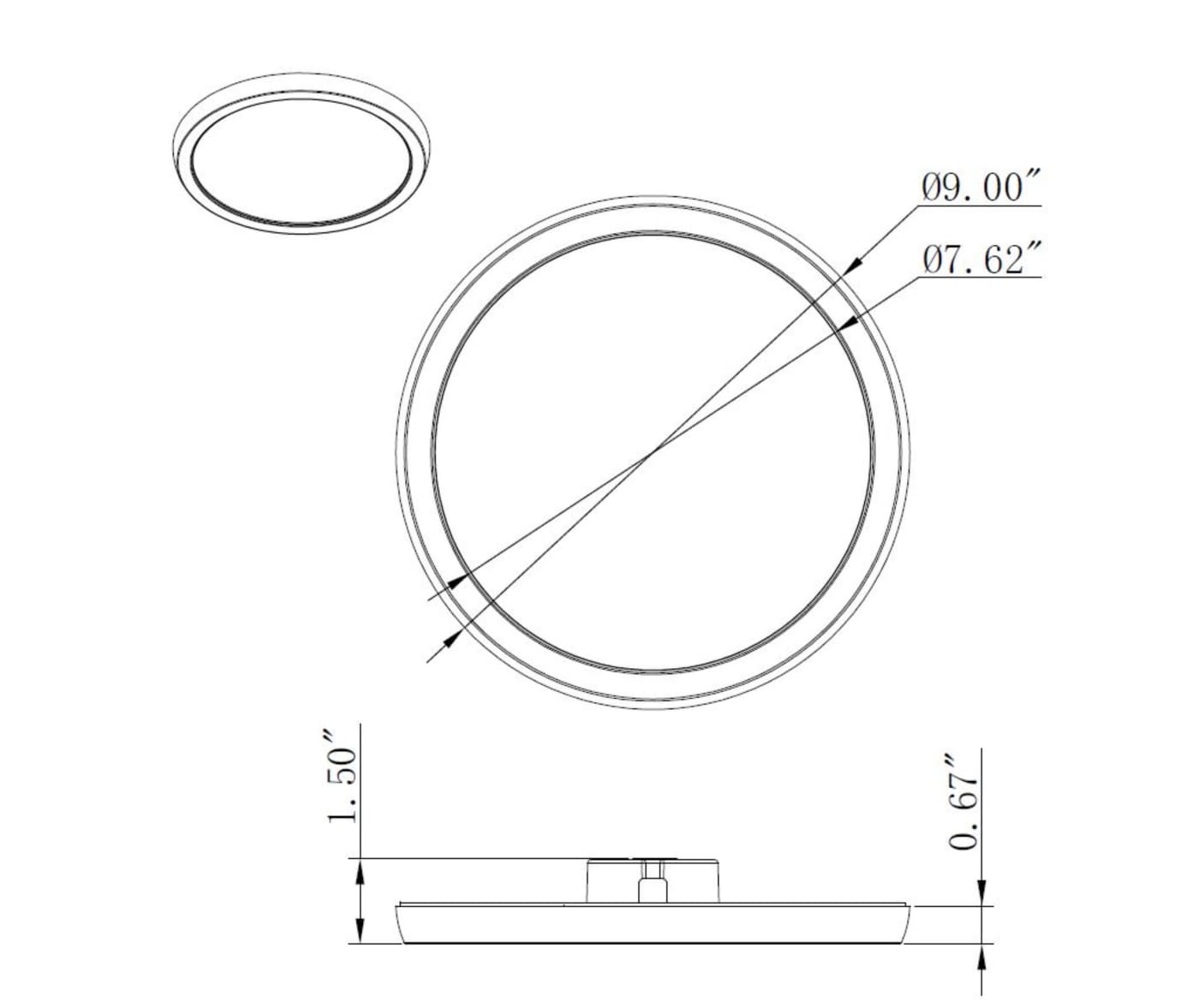 BLINK 13W LED 9" RND WH 0-10V - 62-1728
