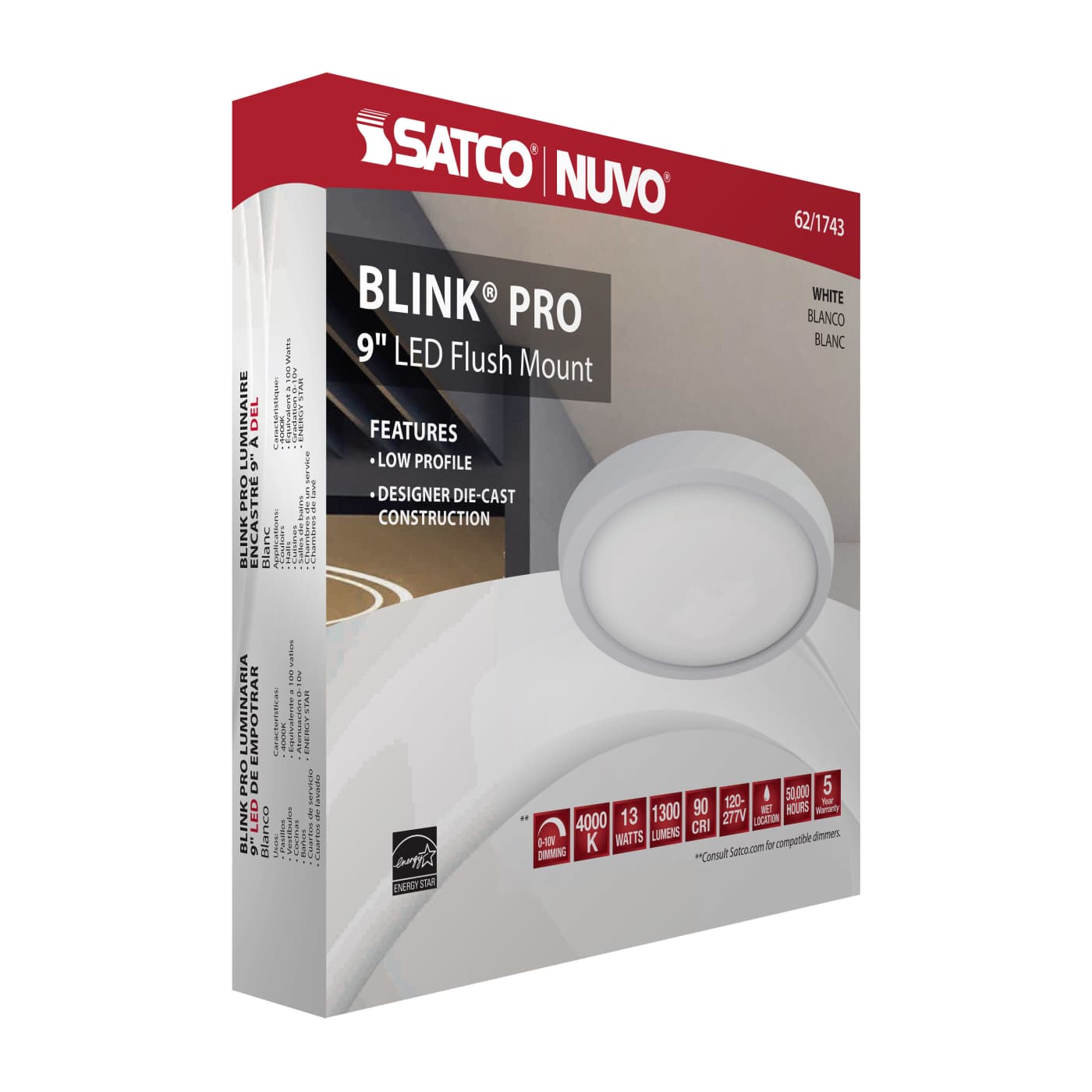 BLINK LED 9'' ROUND 13W 0-10V - 62-1743