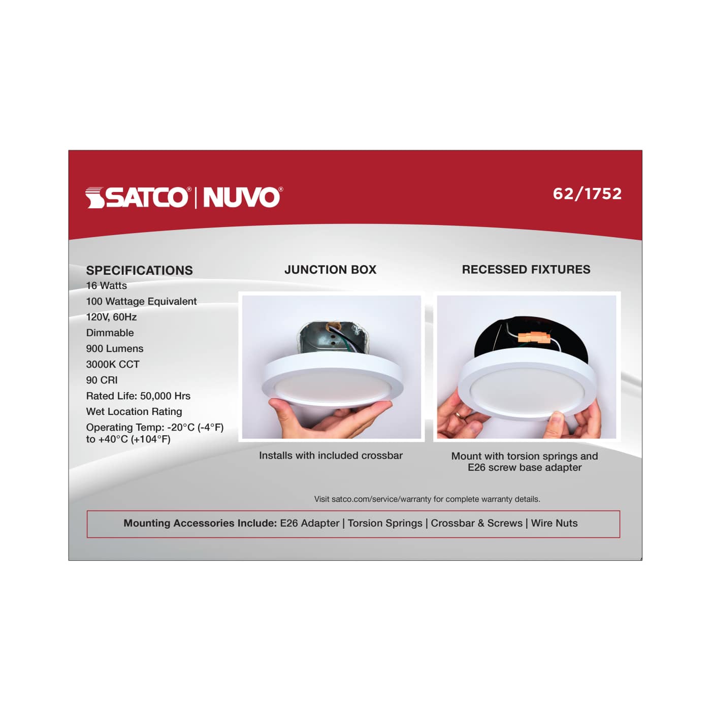 LED 7" ROUND SURFACE MOUNT 16W - 62-1752