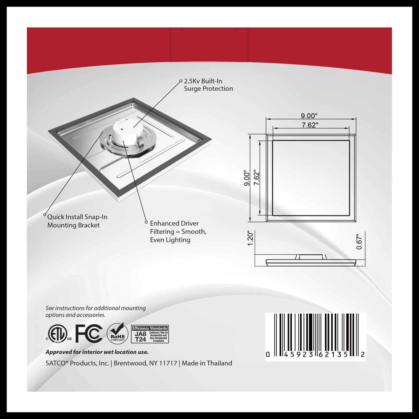 BLINK 9" SQUARE 13W 0-10V - 62-1759
