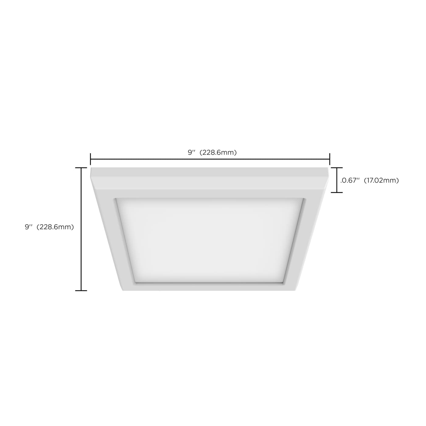 BLINK 9" SQUARE 13W 0-10V - 62-1759