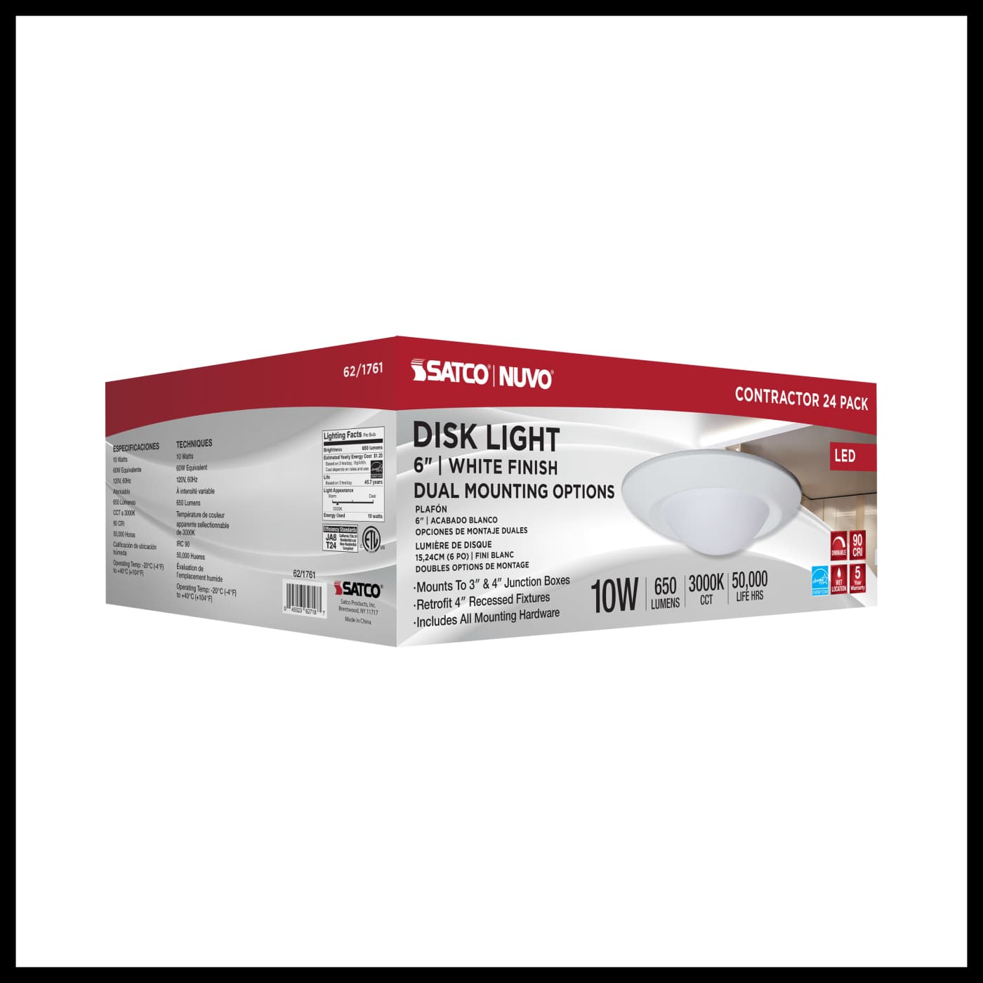 LED 6" DISK ROUND 10W - 62-1761