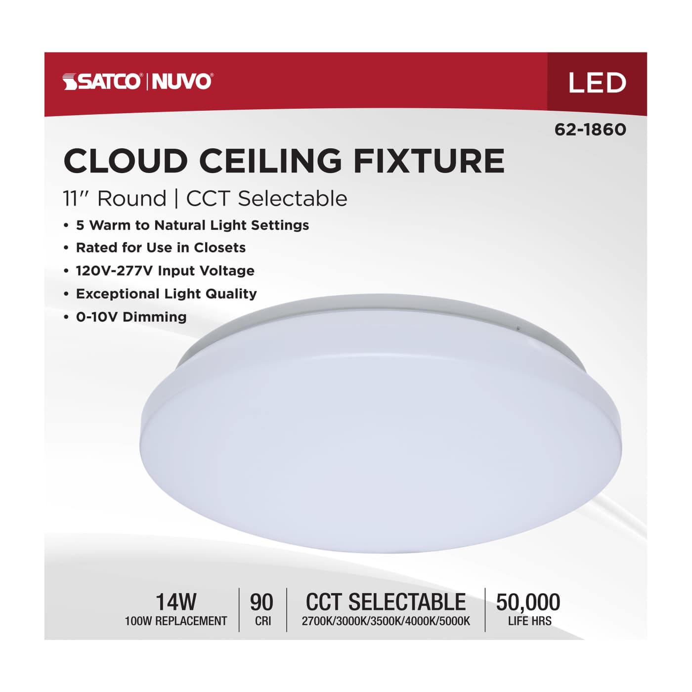 11" LED CLOUD 120/277V 0-10V - 62-1860