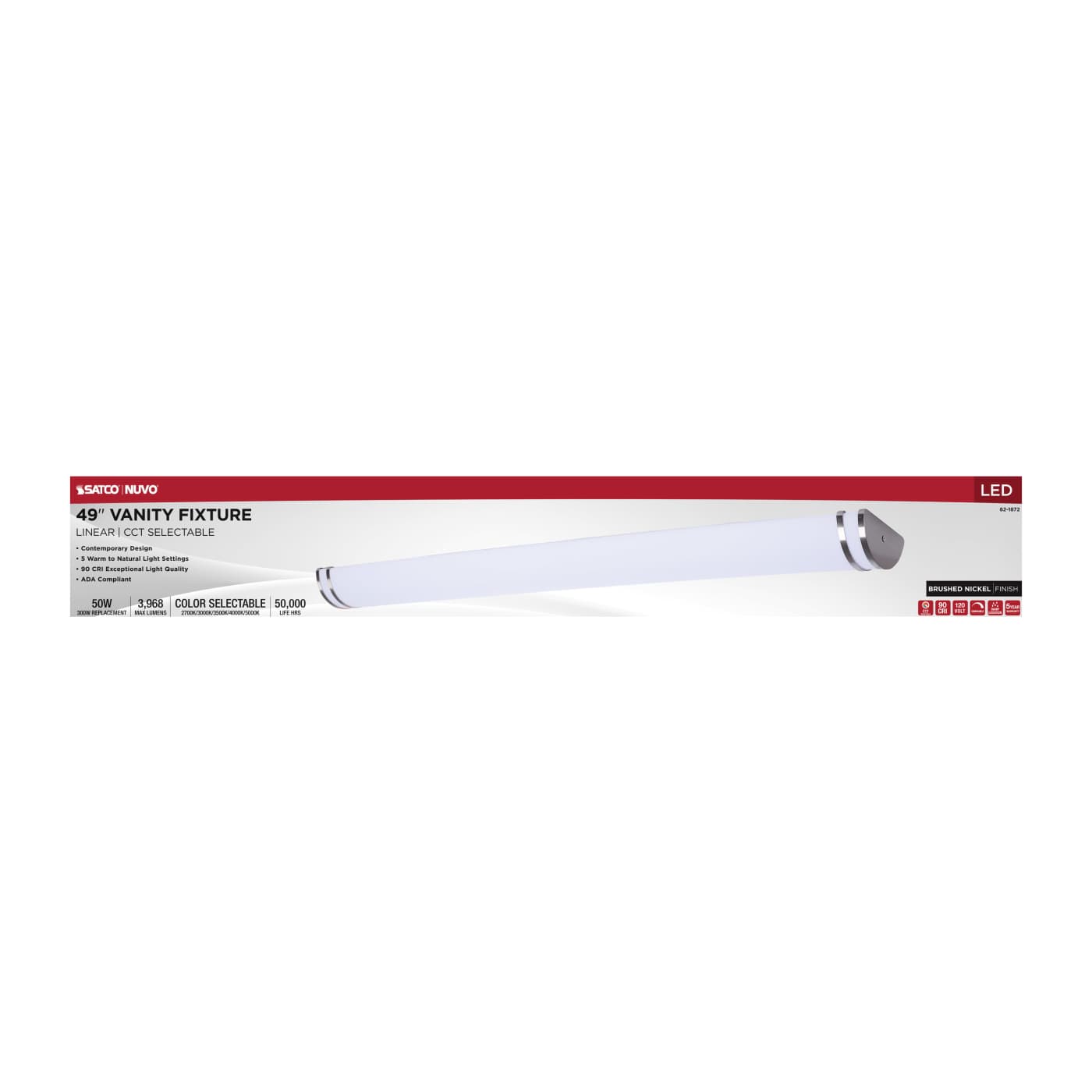 LED GLAMOUR 49" BN VANITY - 62-1872