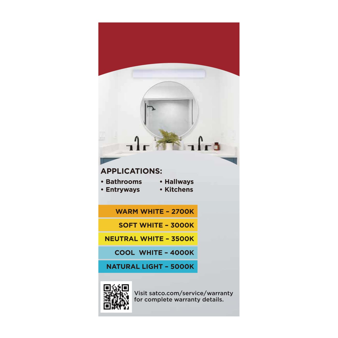 LED CRISPO 49" WHITE VANITY - 62-1874