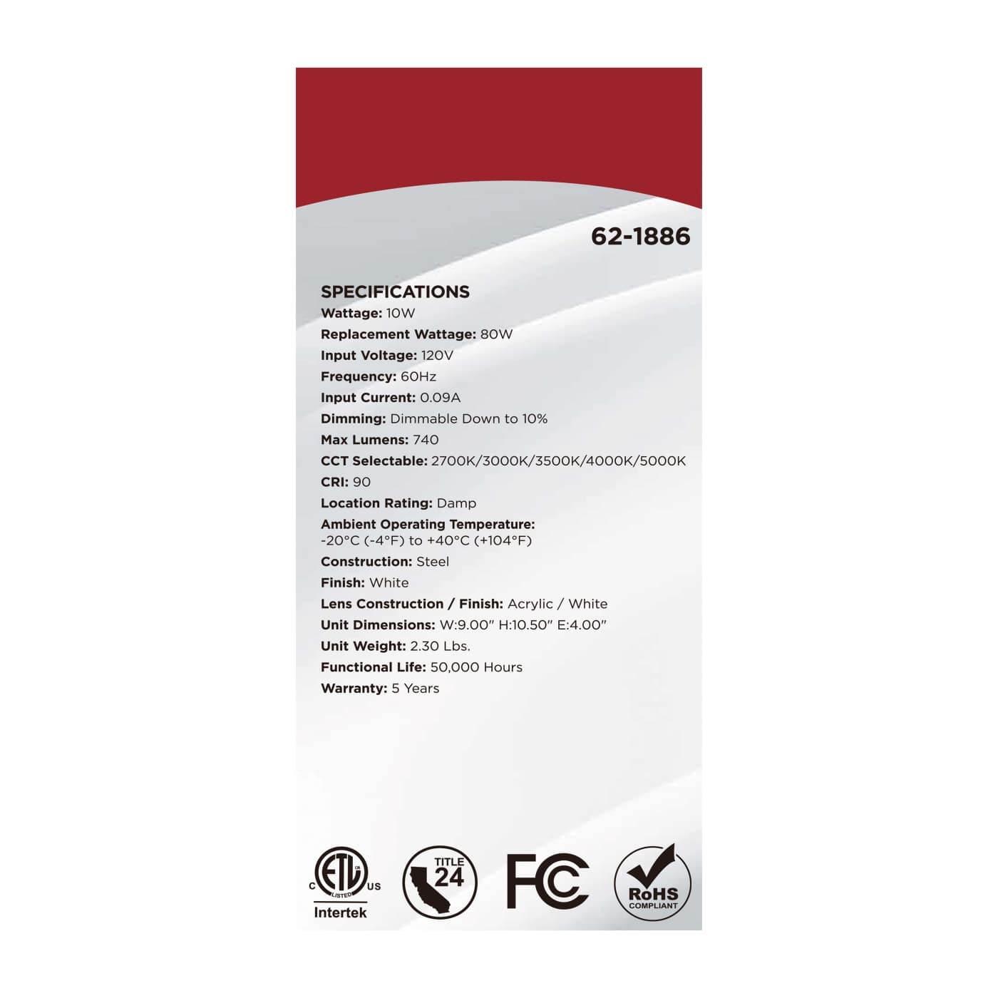 LED CRISPO WHITE WALL SCONCE - 62-1886