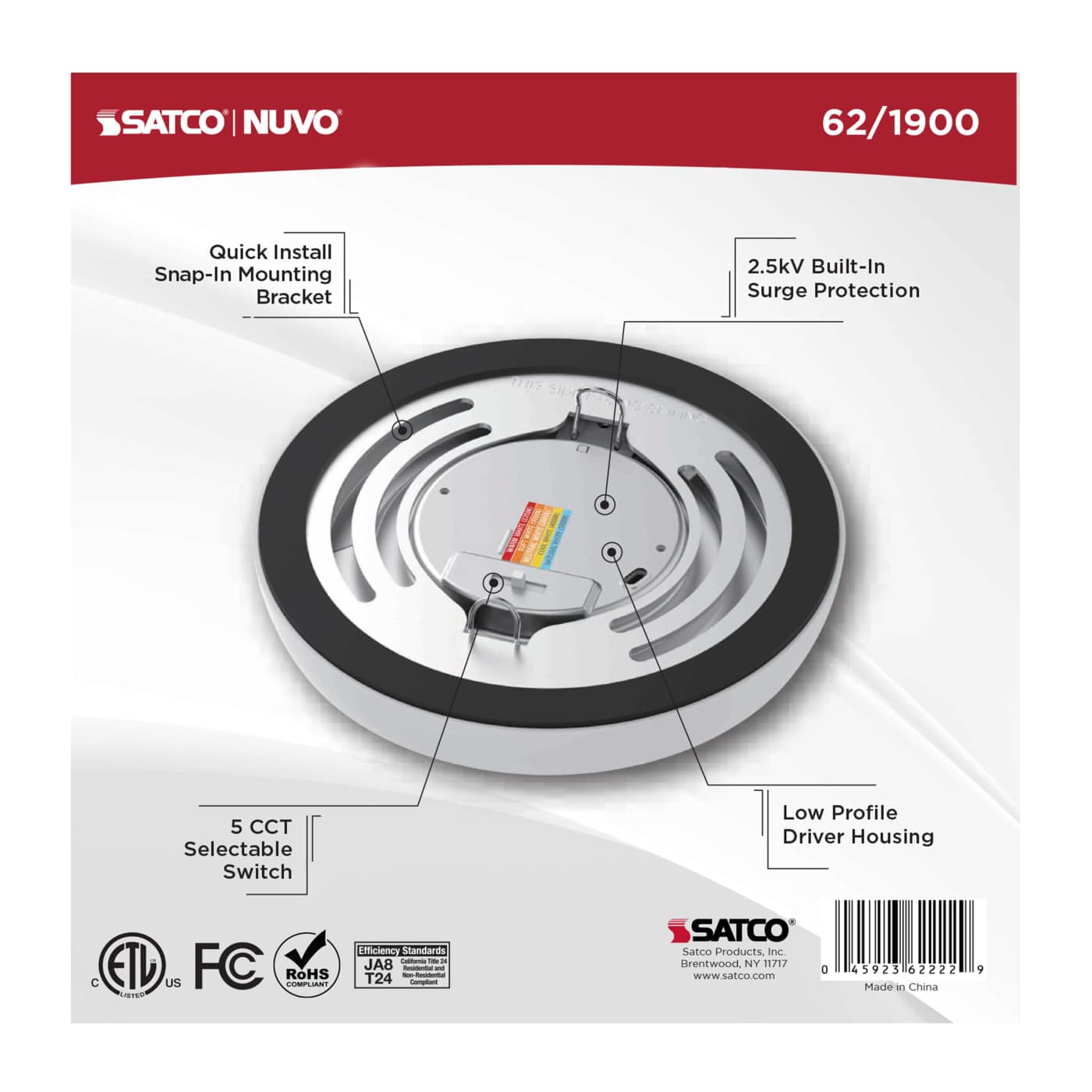 BLINK 8W LED 5" ROUND WHITE - 62-1900