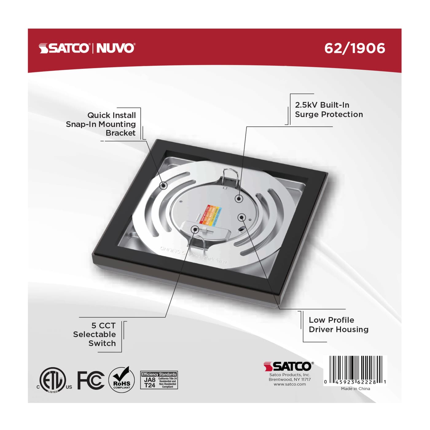 BLINK 8W LED 5" SQUARE BRONZE - 62-1906