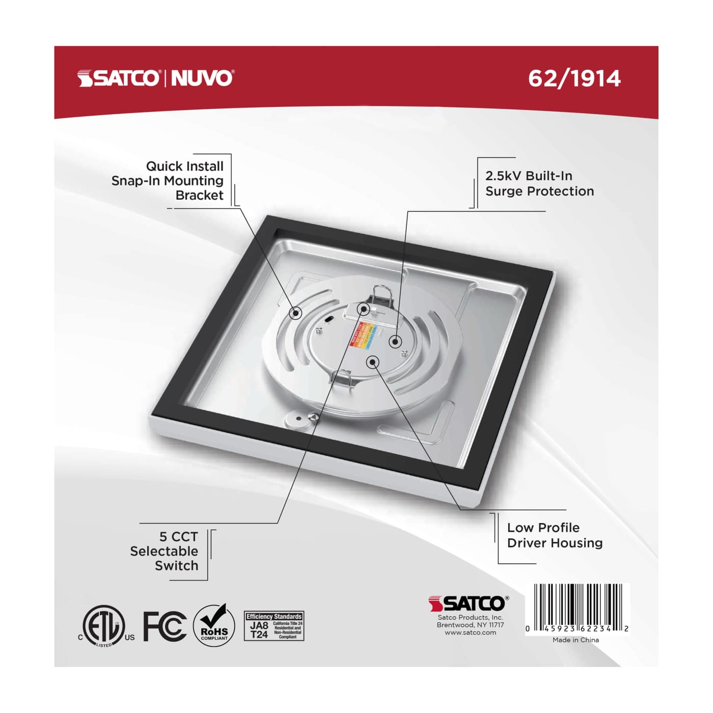 BLINK 10W LED 7" SQUARE WHITE - 62-1914