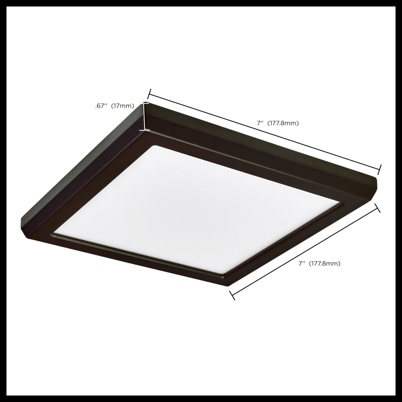BLINK 10W LED 7" SQUARE BRONZE - 62-1916